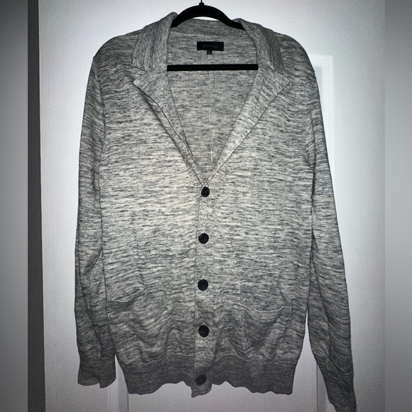Men’s grey button cardigan - Picture 1 of 2
